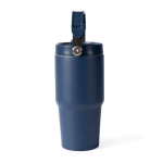 Botella térmica antigoteo de acero inoxidable reciclado 600ml color azul marino primera vista