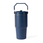 Botella térmica antigoteo de acero inoxidable reciclado 600ml color azul marino segunda vista