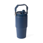 Botella térmica antigoteo de acero inoxidable reciclado 600ml color azul marino tercera vista