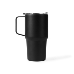 Vaso térmico de acero inoxidable antigoteo con asa 600ml color negro segunda vista