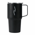 Vaso térmico de acero inoxidable antigoteo con asa 600ml color negro quinta vista