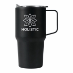 Vaso térmico de acero inoxidable antigoteo con asa 600ml color negro sexta vista