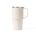 Vaso térmico de acero inoxidable antigoteo con asa 600ml color beige primera vista
