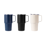 Vaso térmico de acero inoxidable antigoteo con asa 600ml color beige quinta vista