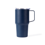 Vaso térmico de acero inoxidable antigoteo con asa 600ml color azul marino primera vista