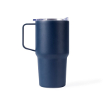 Vaso térmico de acero inoxidable antigoteo con asa 600ml color azul marino segunda vista