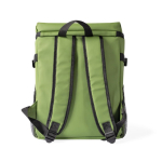 Mochila nevera con compartimentos y piel sintética para personalizar color verde cuarta vista