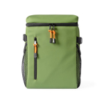 Mochila nevera con compartimentos y piel sintética para personalizar color verde