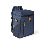 Mochila nevera con compartimentos y piel sintética para personalizar color azul marino primera vista