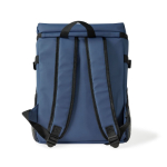 Mochila nevera con compartimentos y piel sintética para personalizar color azul marino cuarta vista