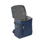Mochila nevera con compartimentos y piel sintética para personalizar color azul marino quinta vista