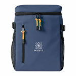 Mochila nevera con compartimentos y piel sintética para personalizar color azul marino sexta vista