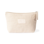 Neceser de algodón con etiqueta a juego para marcaje 310g/m² color blanco