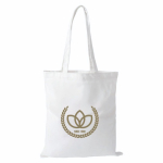 Bolsa de poliéster con asas largas y resistencia de 10kg 300g/m² color blanco tercera vista