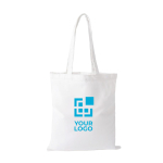 Bolsa de poliéster con asas largas y resistencia de 10kg 300g/m² color blanco vista principal