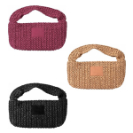 Bolso pequeño de papel y poliéster con etiqueta para marcaje color marrón cuarta vista