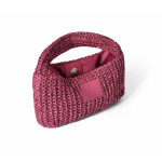 Bolso pequeño de papel y poliéster con etiqueta para marcaje color burdeos primera vista