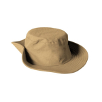 Gorro ajustable de aventura estilo safari hecho de nailon y poliéster color camel cuarta vista