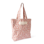 Bolsa de algodón reciclado con diseño de animal print 200g/m² color rosa primera vista