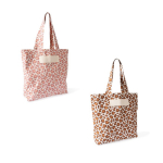 Bolsa de algodón reciclado con diseño de animal print 200g/m² color rosa tercera vista