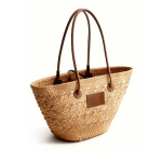 Carpazo mediano de asas largas de papel para personalizar color marrón primera vista