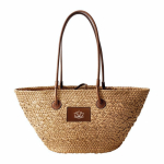 Carpazo mediano de asas largas de papel para personalizar color marrón segunda vista