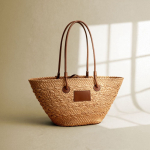 Carpazo mediano de asas largas de papel para personalizar color marrón sexta vista