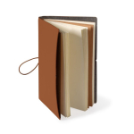 Libreta cartón con funda protectora con elástico y hojas en blanco A5 color marrón tercera vista