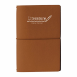 Libreta cartón con funda protectora con elástico y hojas en blanco A5 color marrón quinta vista