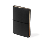 Libreta cartón con funda protectora con elástico y hojas en blanco A5 color negro segunda vista