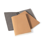 Libreta cartón con funda protectora con elástico y hojas en blanco A5 color negro cuarta vista