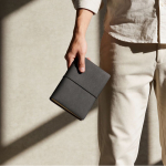 Libreta cartón con funda protectora con elástico y hojas en blanco A5 color negro sexta vista