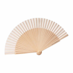 Abanico de madera y poliéster para eventos al aire libre color madera clara cuarta vista