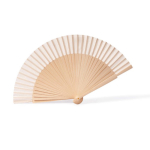 Abanico de madera y poliéster para eventos al aire libre color madera clara