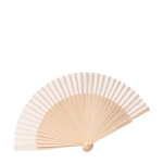 Abanico de madera y poliéster para eventos al aire libre color madera clara vista principal