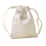 Set de dos coleteros con bolsa de presentación de poliéster brillante color natural segunda vista