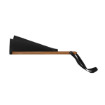 Abanico plegable de bambú y poliéster para eventos 23cm color negro segunda vista