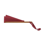 Abanico plegable de bambú y poliéster para eventos 23cm color rojo segunda vista