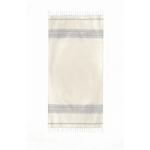 Pareo de algodón reciclado con flecos para playa 380g/m² color natural primera vista