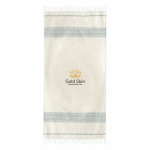 Pareo de algodón reciclado con flecos para playa 380g/m² color natural segunda vista