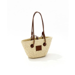 Bolso capazo grande con asas largas para personalizar 280g/m² color natural primera vista