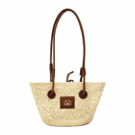 Bolso capazo grande con asas largas para personalizar 280g/m² color natural quinta vista