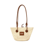 Bolso capazo grande con asas largas para personalizar 280g/m² color natural vista principal