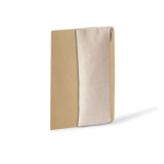 Estuche de algodón reciclado con banda elástica para libreta color natural tercera vista