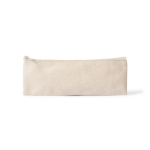 Estuche de algodón reciclado con banda elástica para libreta color natural