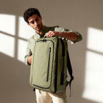 Mochila para portátil con múltiples compartimentos 16'' color verde vista detalle 2