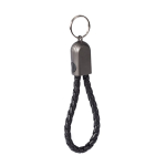 Cable llavero de carga rápida con entrada tipo C, USB-C color negro segunda vista