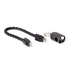 Cable llavero de carga rápida con entrada tipo C, USB-C color negro cuarta vista