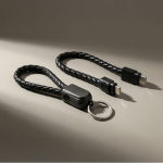 Cable llavero de carga rápida con entrada tipo C, USB-C color negro sexta vista