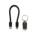 Cable llavero de carga rápida con entrada tipo C, USB-C color negro